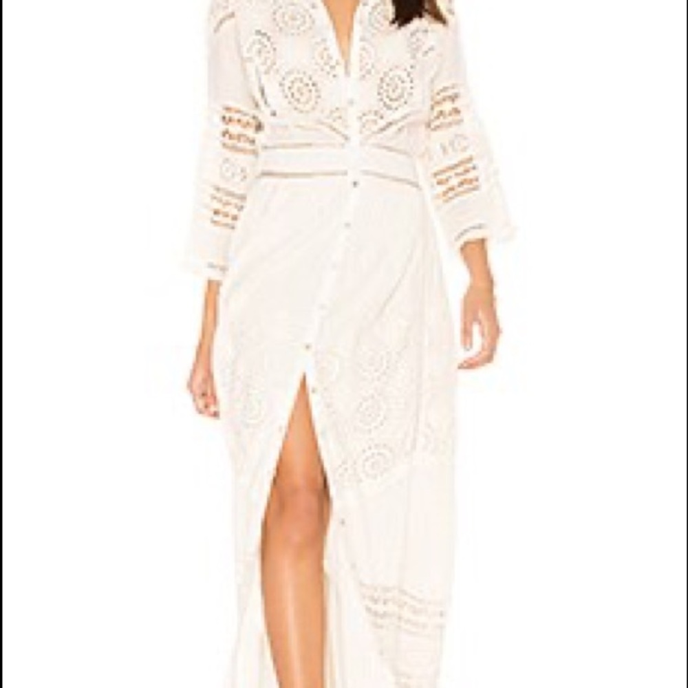 LoveShackFancy Rosalie Dress Ivory